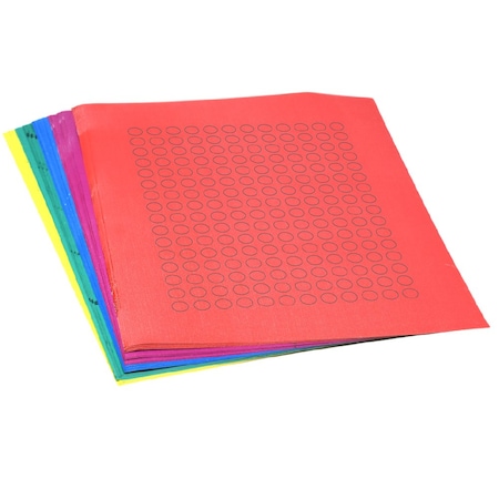 Globe Scientific Label Sheets, Cryo, 9.5mm Dots, for 0.5-1.5mL Tubes, Assorted Colors, 3840PK LCS-D95RW